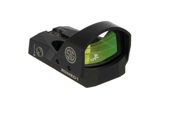 Sig Sauer Romeo 1 reflex sight features a 3 moa red dot reticle